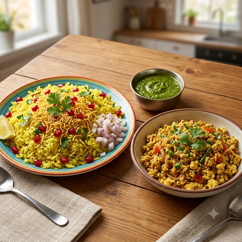 Bhurji & Poha Breakfast